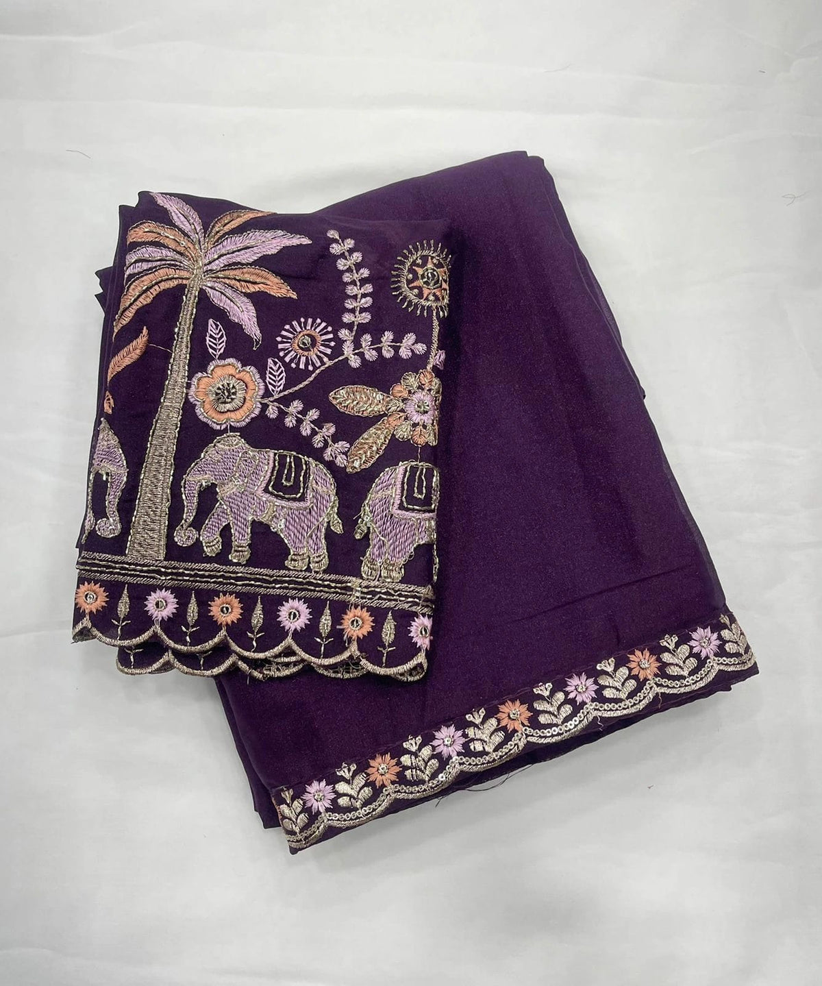 Georgette Embroidered saree
