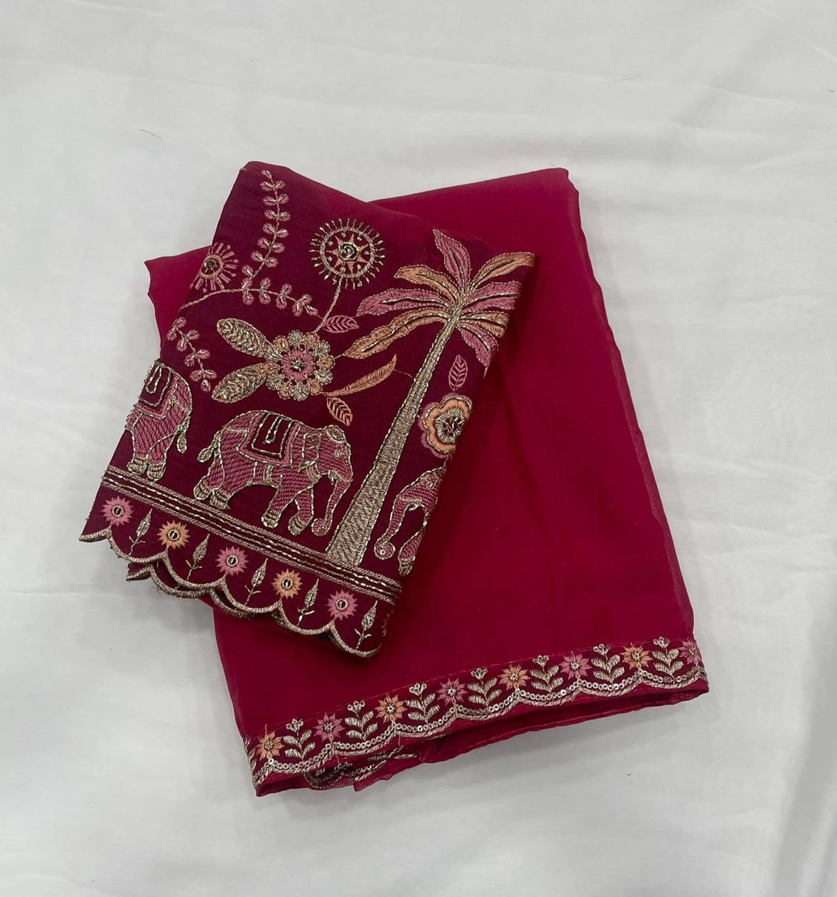 Georgette Embroidered saree