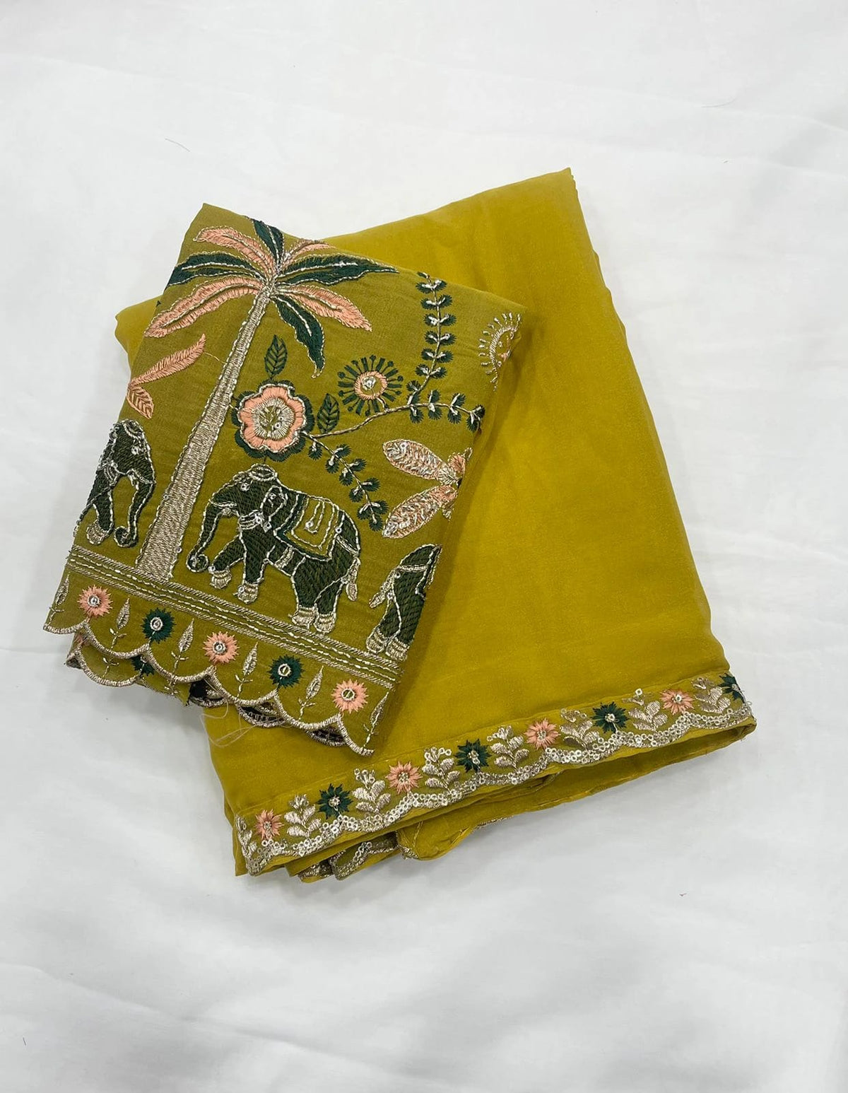 Georgette Embroidered saree