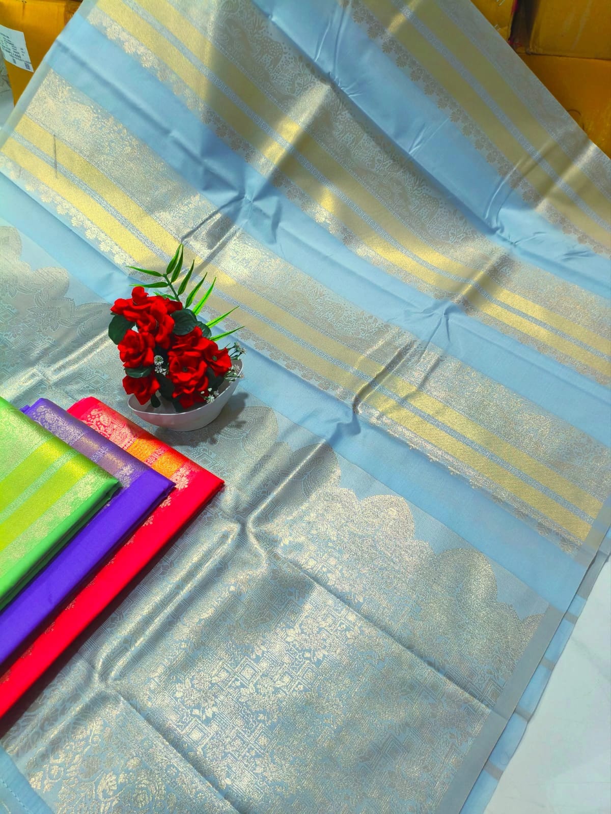 Zari Woven Saree with Blouse  Sri Lakshmi Narayana Silks
