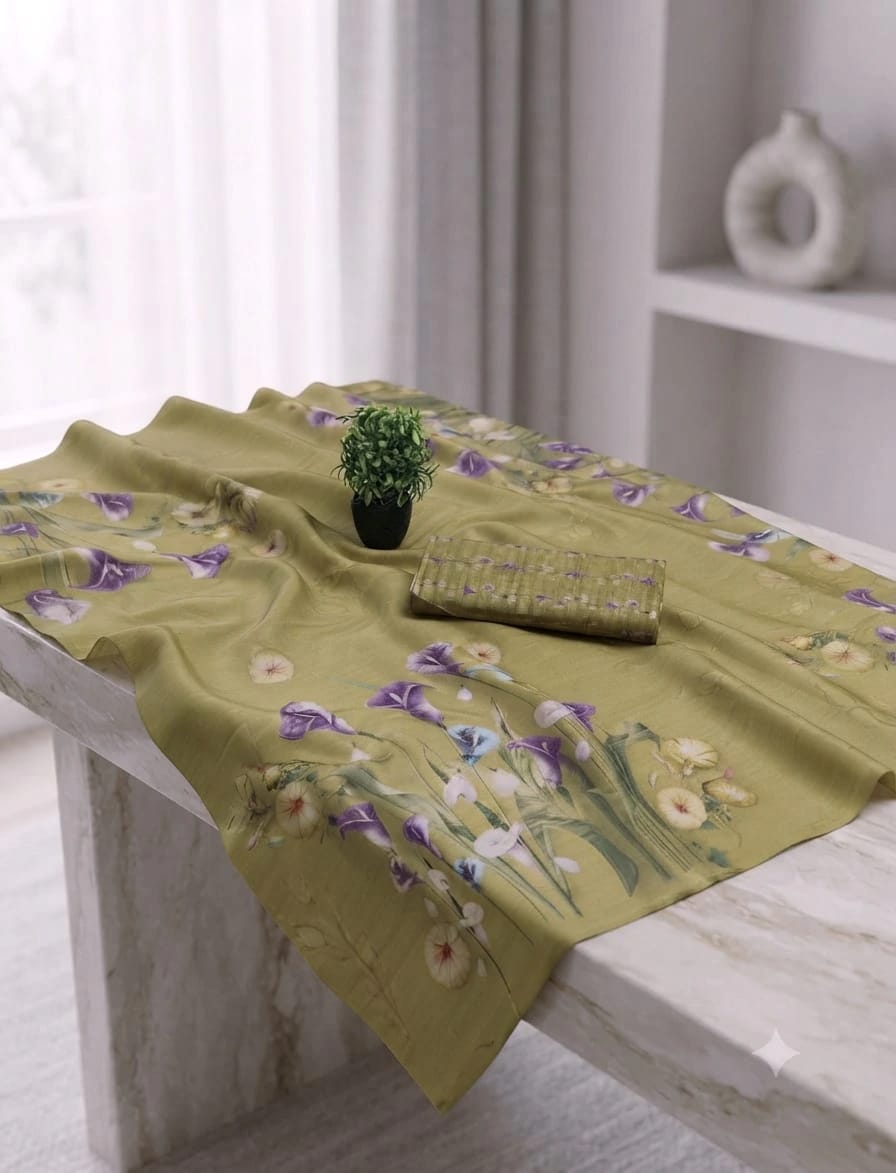 Tissue Digital Saree with Blouse