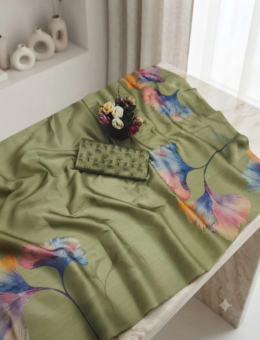 Tissue Digital Saree with Blouse