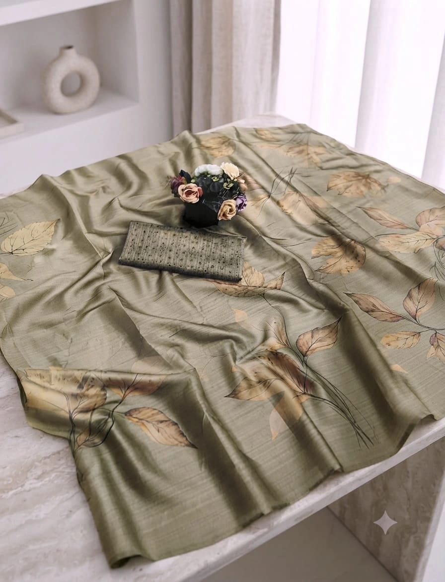 Tissue Digital Saree with Blouse