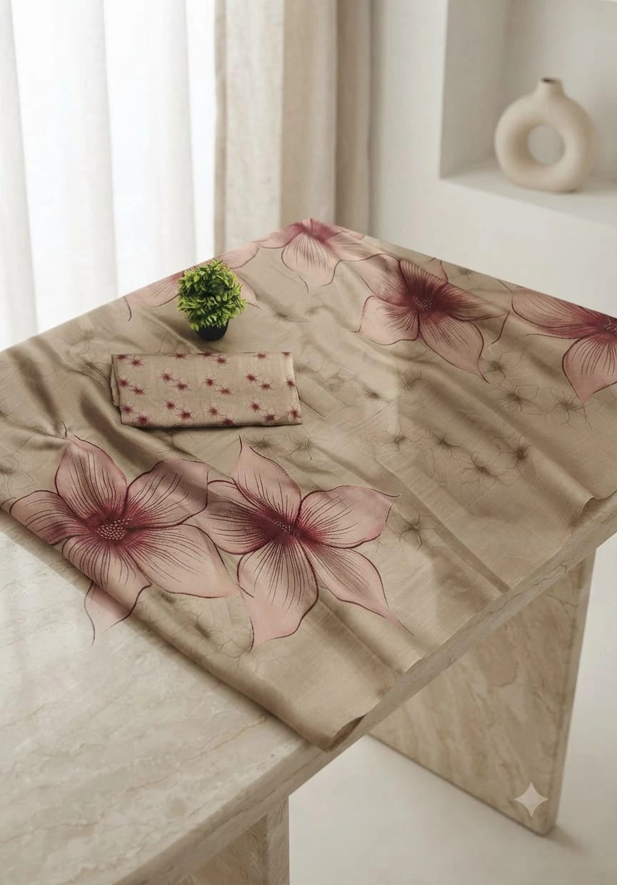 Tissue Digital Saree with Blouse