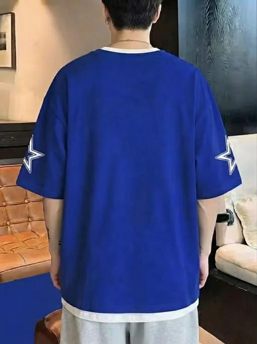 Oversized Number 32 Los Angeles Printed Cotton Drop Shoulder T-Shirt